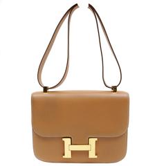 Hermès Gold Epsom Leather Constance- 23 cm with GHW