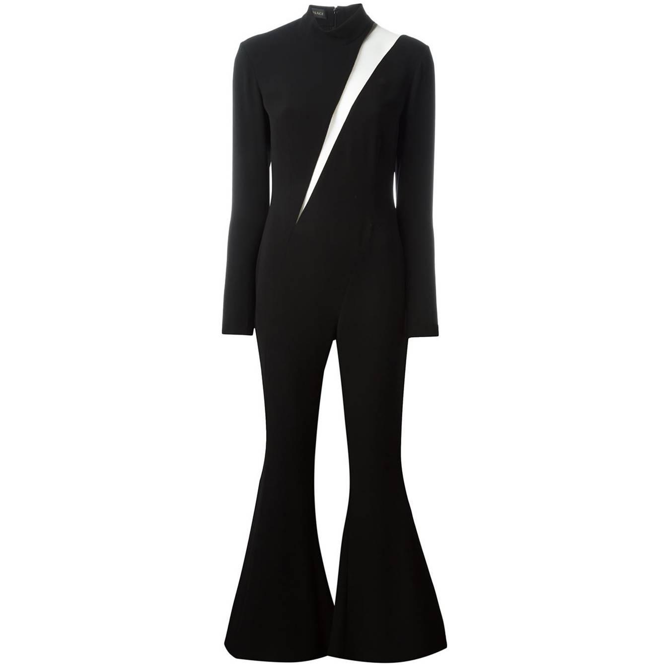 Versace Black Jumpsuit For Sale at 1stdibs