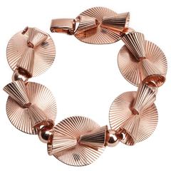 Napier Retro Pink Gold Link Bracelet 2