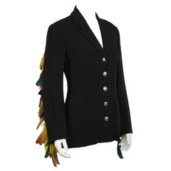 Blazer à plumes Ozbek des années 1980