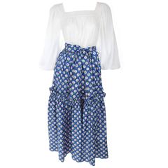 Yves Saint Laurent Skirt and Blouse.