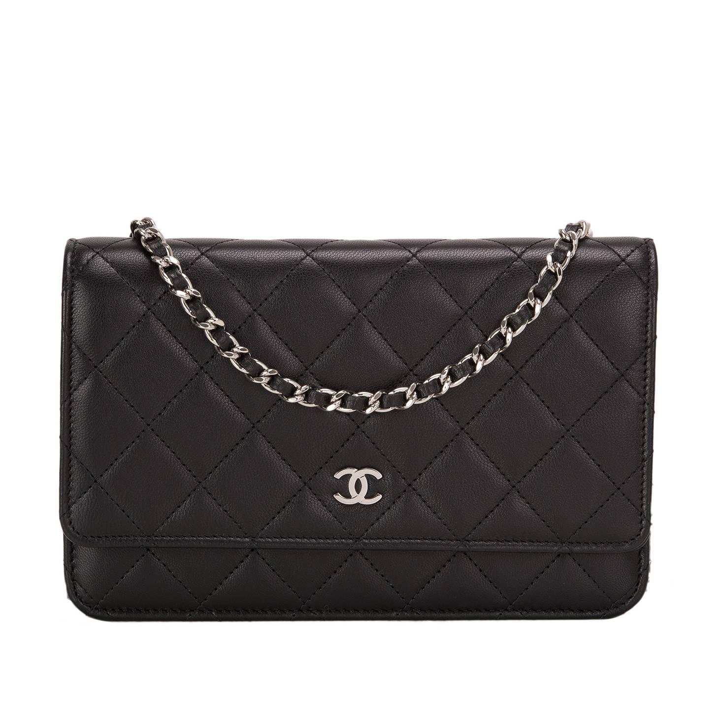 Chanel Black Quilted Calfskin Wallet On Chain (WOC)