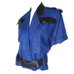 Bernard Perris Linen and Leather Police Top 12