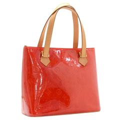Vintage Louis Vuitton Houston Red Vernis Leather Hand Bag