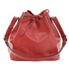 Louis Vuitton Petit Noe Red Epi Leather Shoulder Bag