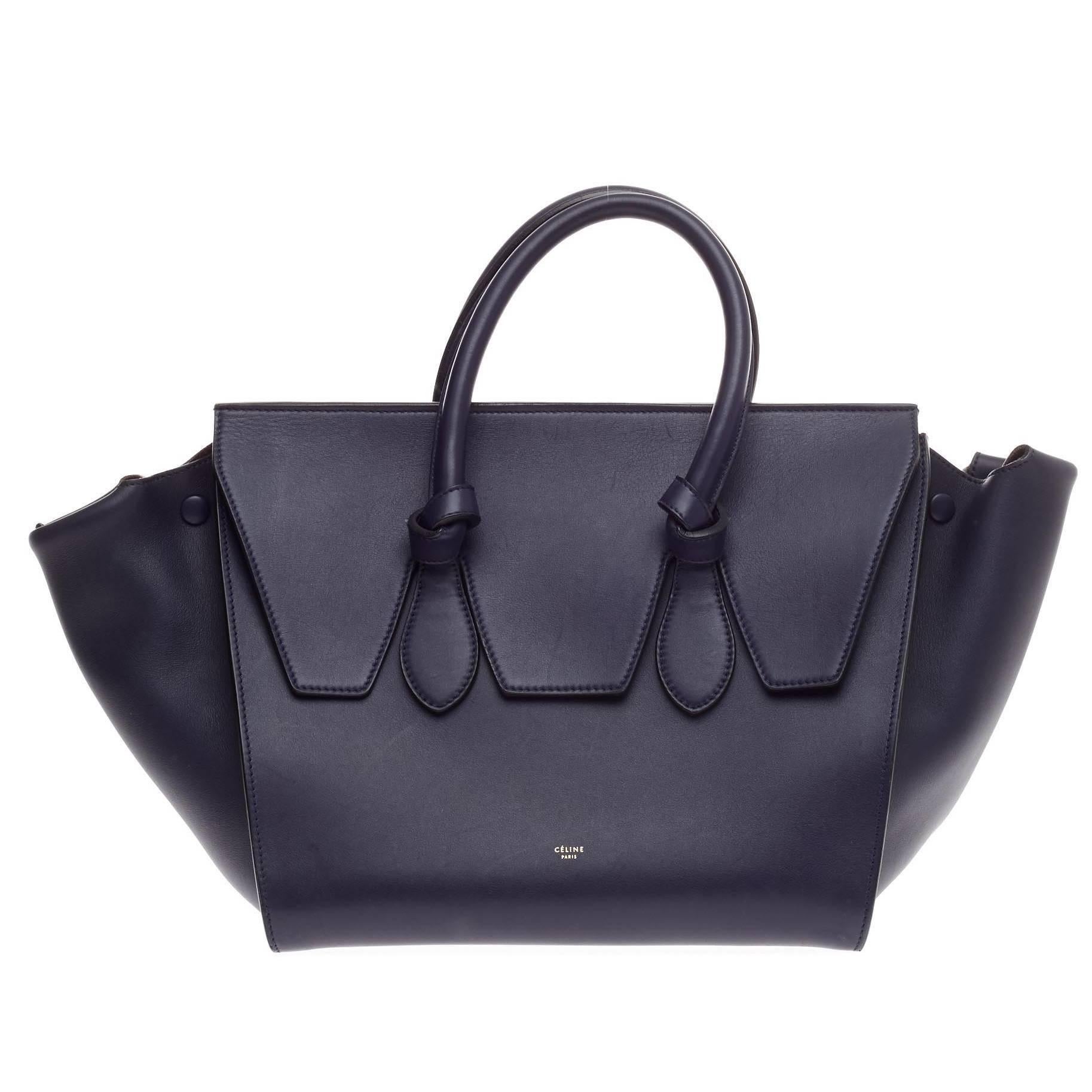 Celine Tie Knot Tote Smooth Leather Small