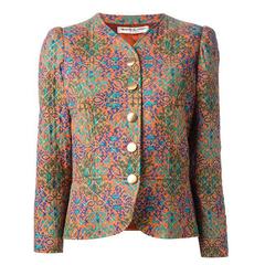 Iconic Multico Printed Quilted Saint Laurent Jacket 3