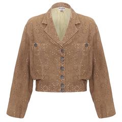 1980s Alaïa Khaki Lambskin Jacket 2