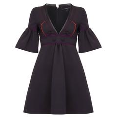 Runway Documented Gucci Spring/Summer 2007 Black Silk Purple & Orange Dress 1