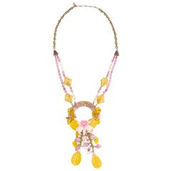 1960s Miriam Haskell Glass Beaded Necklace 7