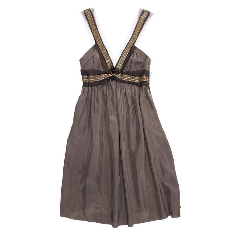 Lanvin Grey Silk Tank Dress For Sale at 1stDibs black silk tank dress