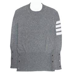 Thom Browne Grey Cashmere Crew Neck Pullover 6