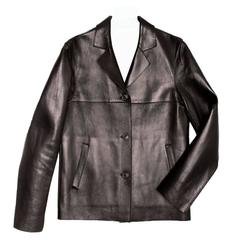 Prada Black & Olive Leather Jacket 8