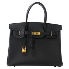 Hermès 30 cm Black Birkin Bag Epsom Leather, Gold Hardware