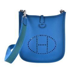 Hermes Evelyne 16 TPM Mini Blue Izmir Amazone Strap JaneFinds