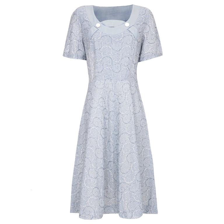 pale blue 50s dress