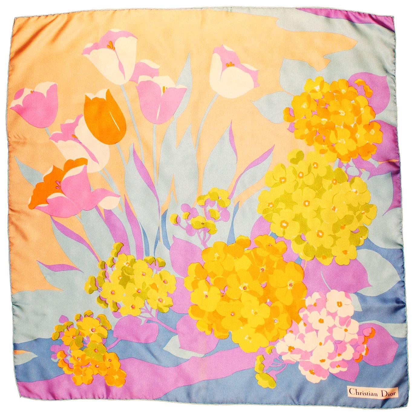 Christian Dior  Hand Rolled Silk Scarf