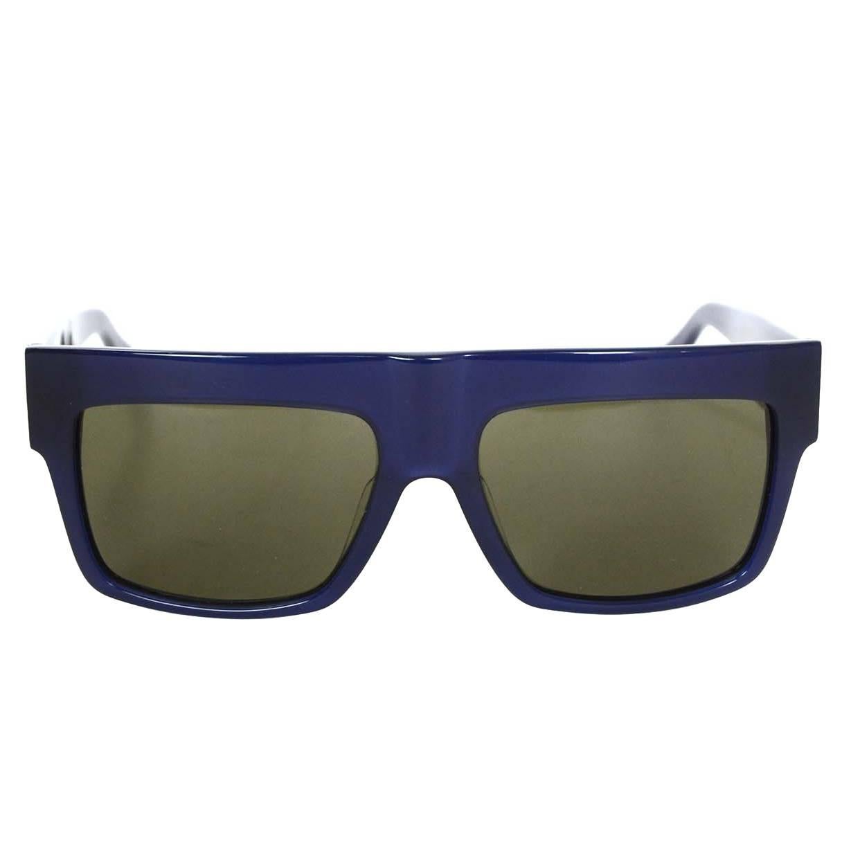 Celine Blue Zz Top Square Sunglasses