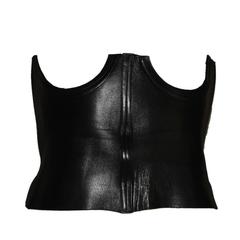 Collector's Iconic Gucci by Tom Ford 2001 Black Leather Corset Bustier Corsage 