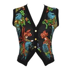 1990's Hermes Knit and Silk Vest 6