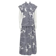 1970's Hanae Mori Yukata Print Maxi Ensemble 2