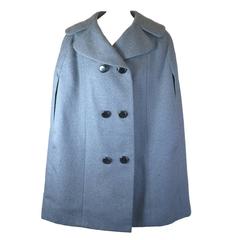 Vintage Norman Norell Gray Flannel Cape