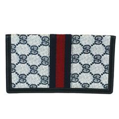 Retro Navy Gucci Logo Billfold