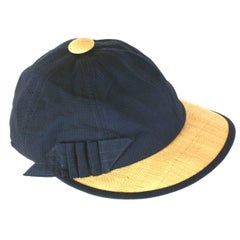 1950's Raffia Sun Cap, Miami Beach