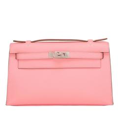 Hermes Rose Confetti Epsom Kelly Pochette