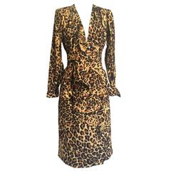 Yves Saint Laurent Leopard Skirt Suit, Fall-Winter 1986