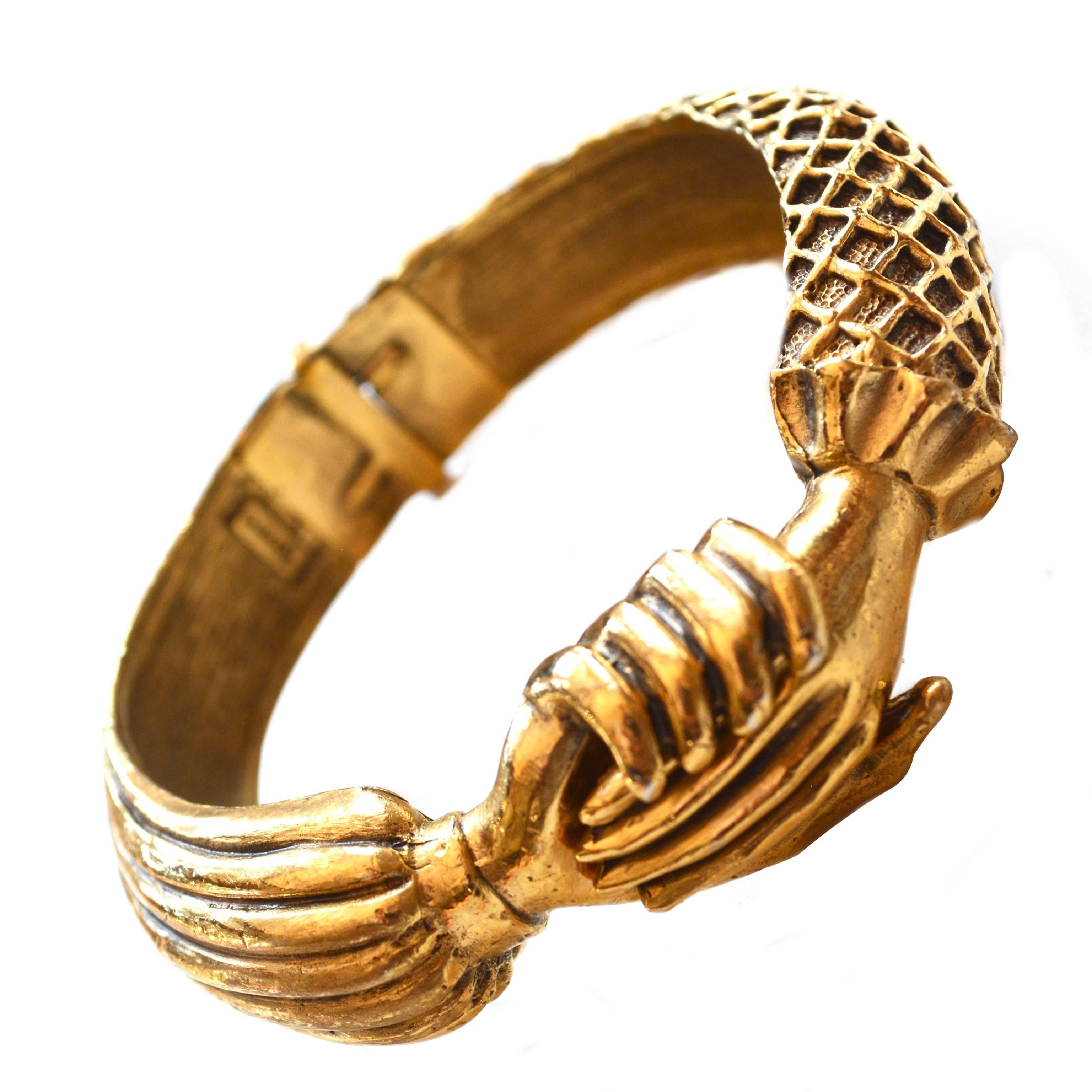 Diane Love for Trifari Hand Bracelet For Sale