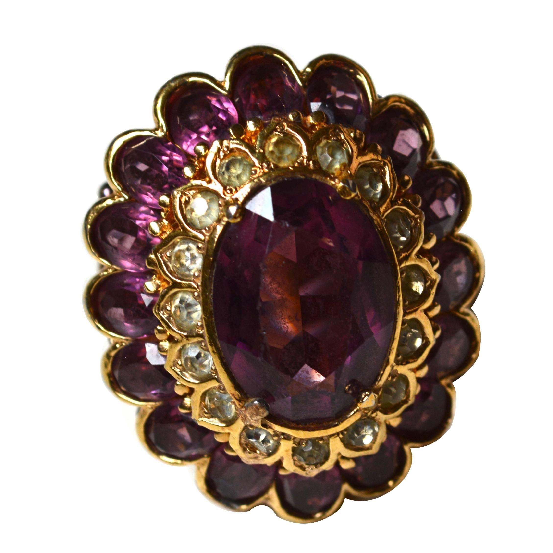 Oversized Vintage Panetta Cocktail Ring