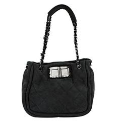 Black Chanel Quilted Shearling Bag