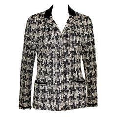 Gorgeous Chanel Fantasy Frayed Tweed Maison Lesage Leather Jacket 7