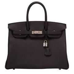 Hermes Black Togo Birkin 35cm Palladium Hardware