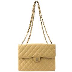 CHANEL Quilted Caviar Classic Jumbo Single Flap 