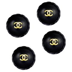 Rare Chanel Leather Covered buttons 4