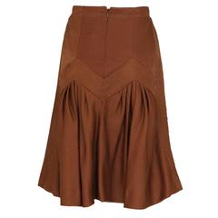 Nina Ricci Bronze Skirt with Gathered Back, 1990s