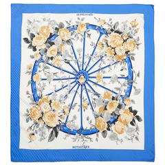 1970s ‘Romantique’ Hermes Pleated Silk Scarf 6