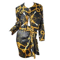 1990s Moschino Faucet Suit with Rope Tassel Belt 3
