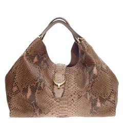 Gucci Soft Stirrup Tote Python Large