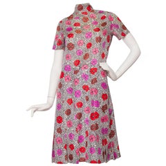 1960s Floral Chanel Haute Couture Dress
