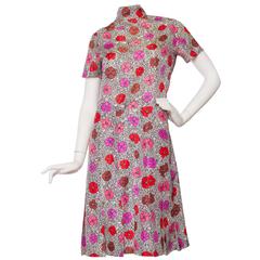 1960s Floral Chanel Haute Couture Dress 3