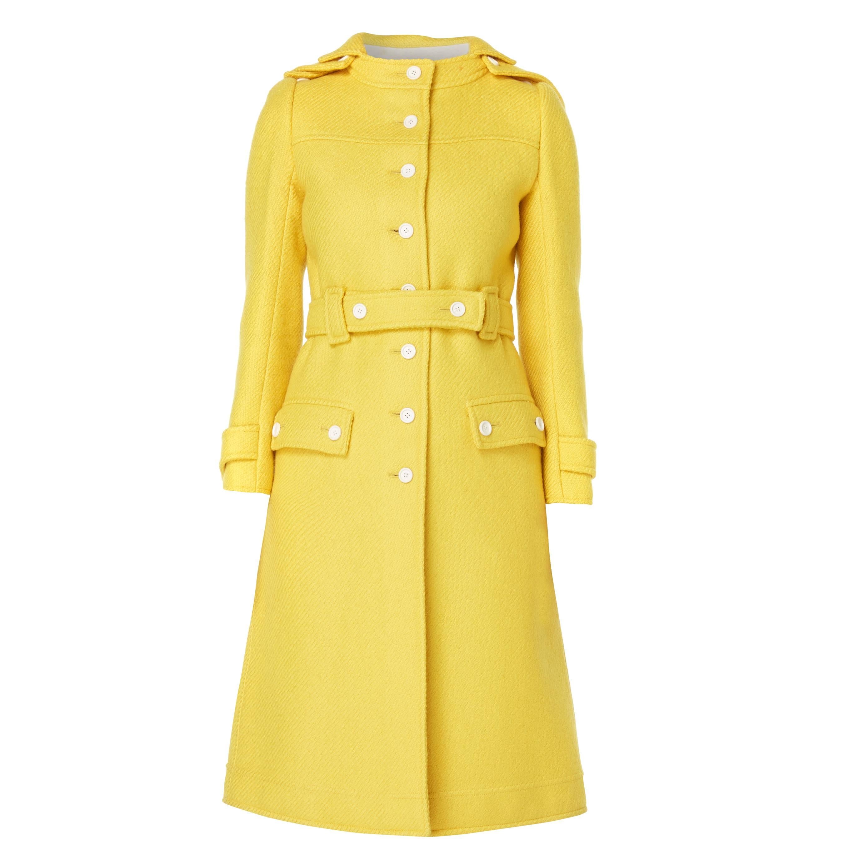 Courrèges yellow coat, circa 1979