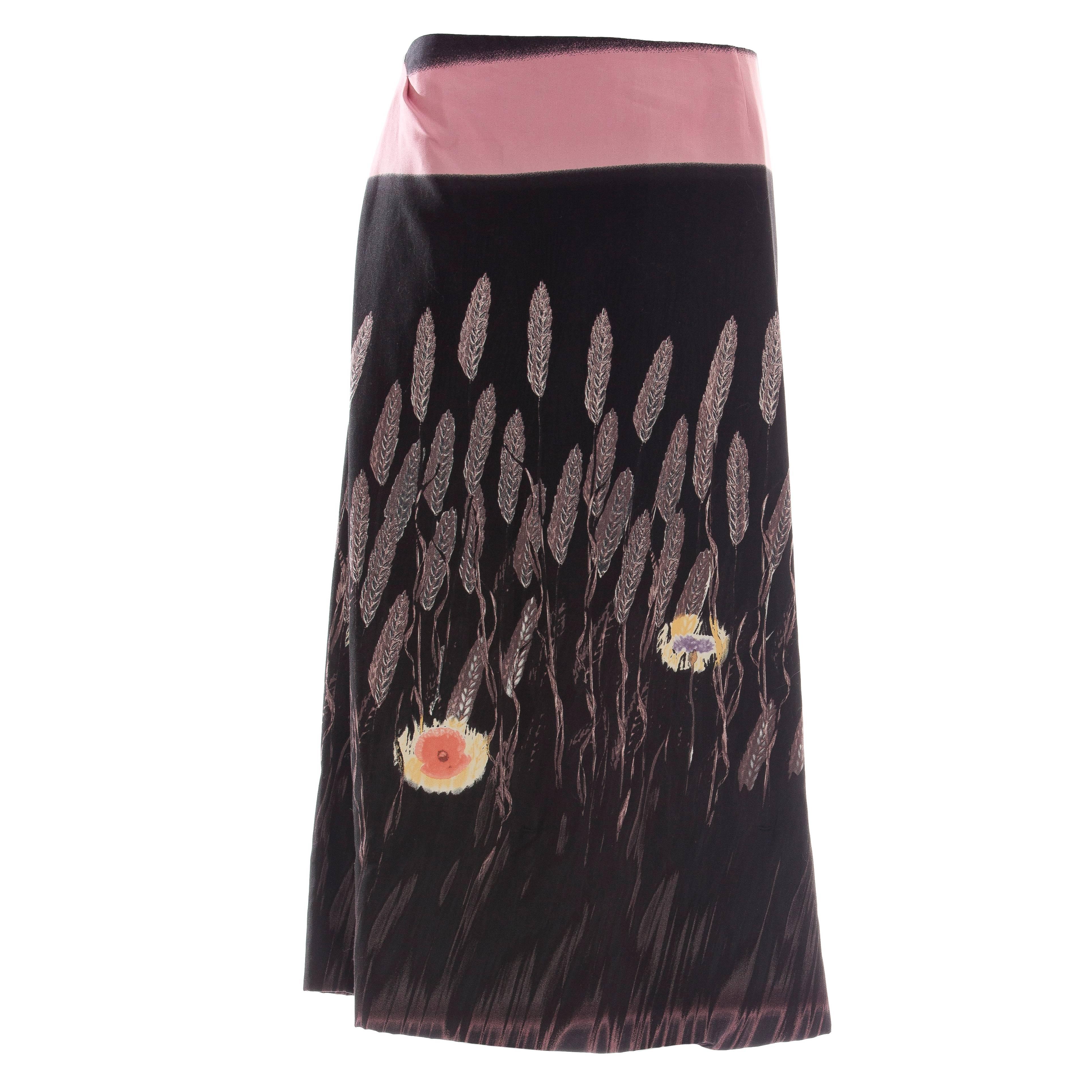 Prada Cotton - Silk Lightweight Skirt, Spring - Summer 1998