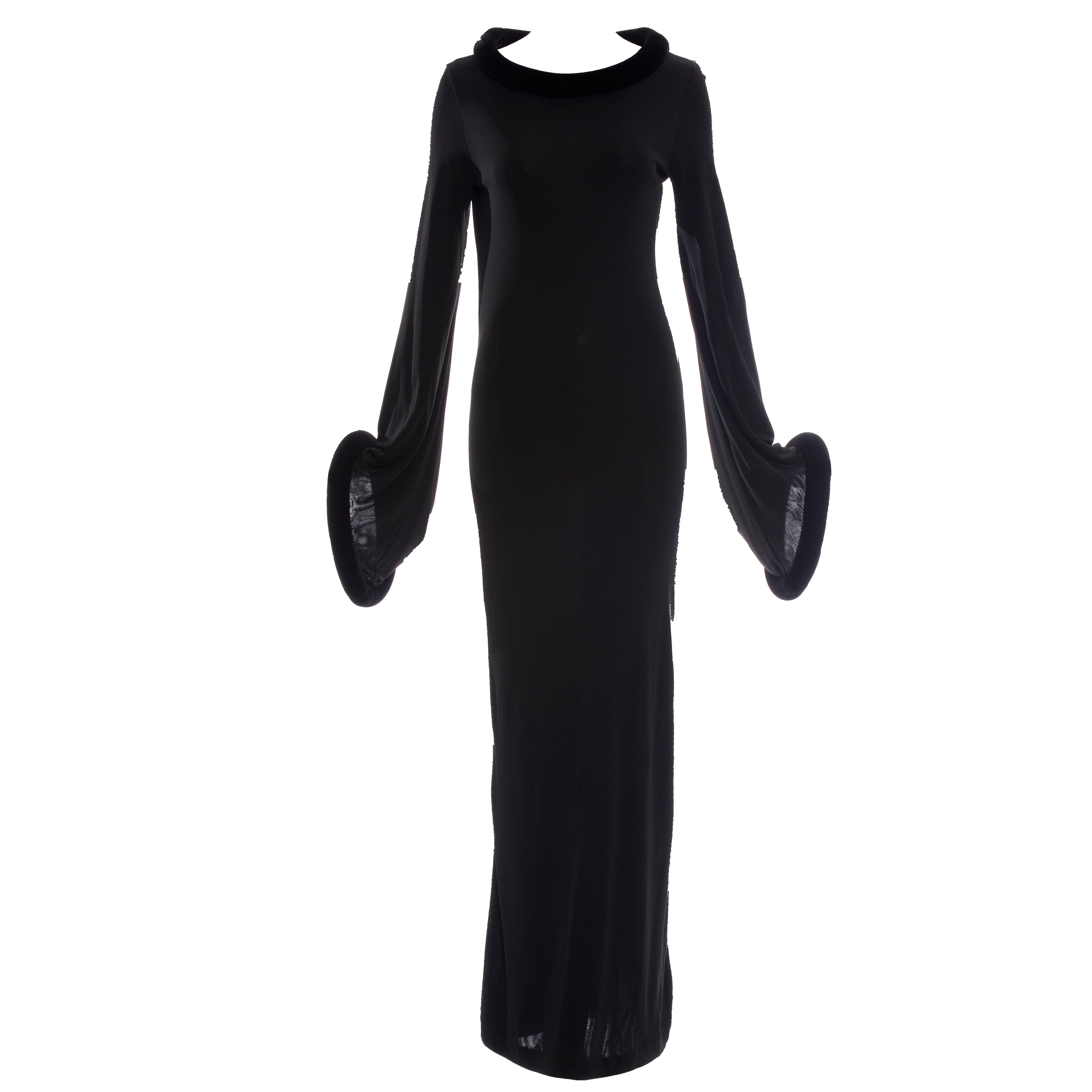 Jean Paul Gaultier Black Long Evening Dress, Circa 1995
