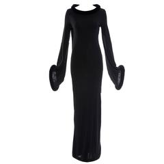 Vintage Jean Paul Gaultier Black Long Evening Dress, Circa 1995