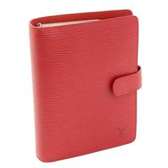 Used Louis Vuitton Agenda Functionnel MM Red Epi Leather Agenda Cover