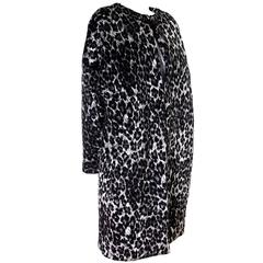 1980s Vintage Patrick Kelly Paris Leopard Print Coat Quilted Silk Lined One Size 3