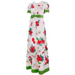 1960's Nina Ricci Couture Summer Evening Gown w/Floral Sequin Design 7